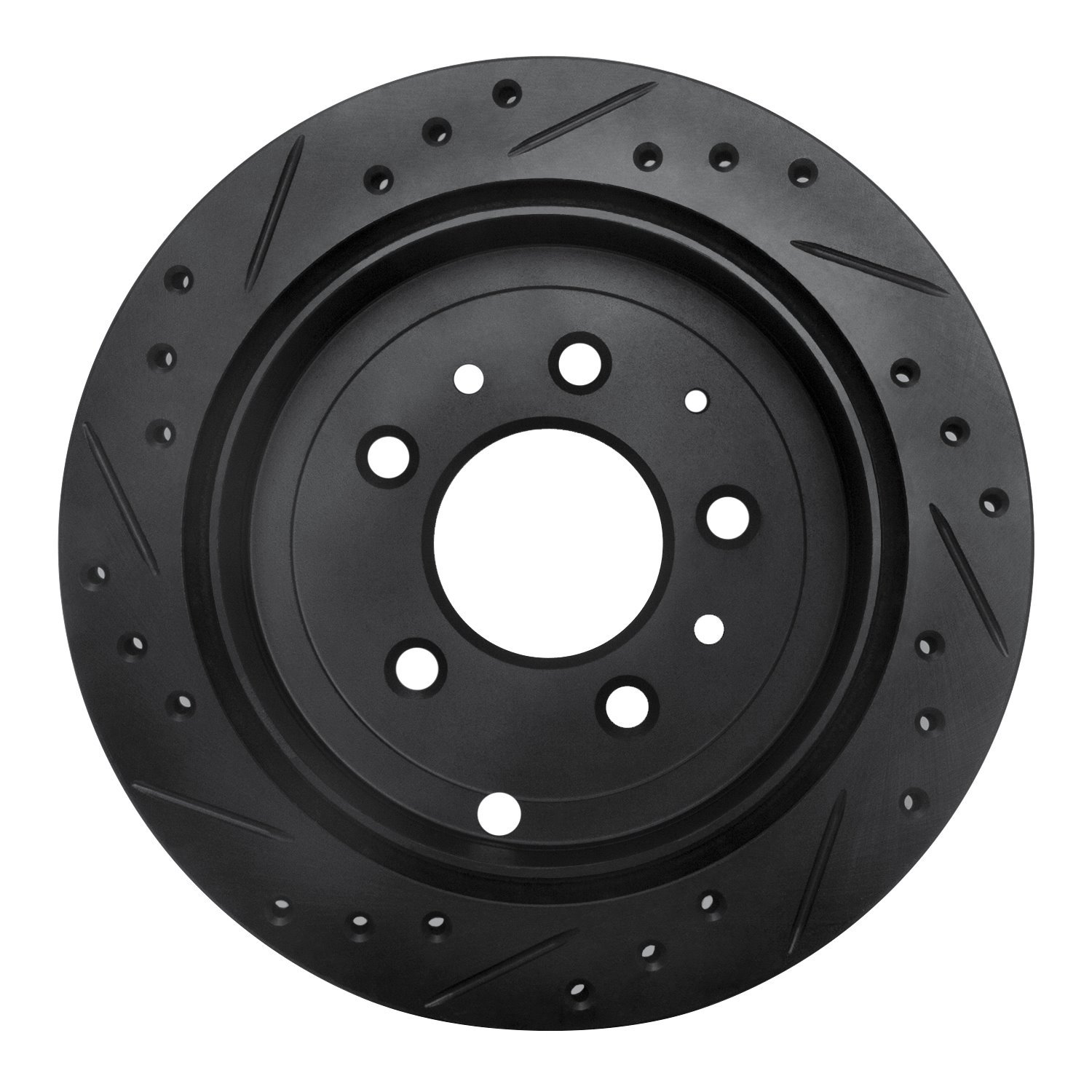 633-80061R Drilled/Slotted Brake Rotor [Black], 1992-2006 Ford/Lincoln/Mercury/Mazda, Position: Rear Right