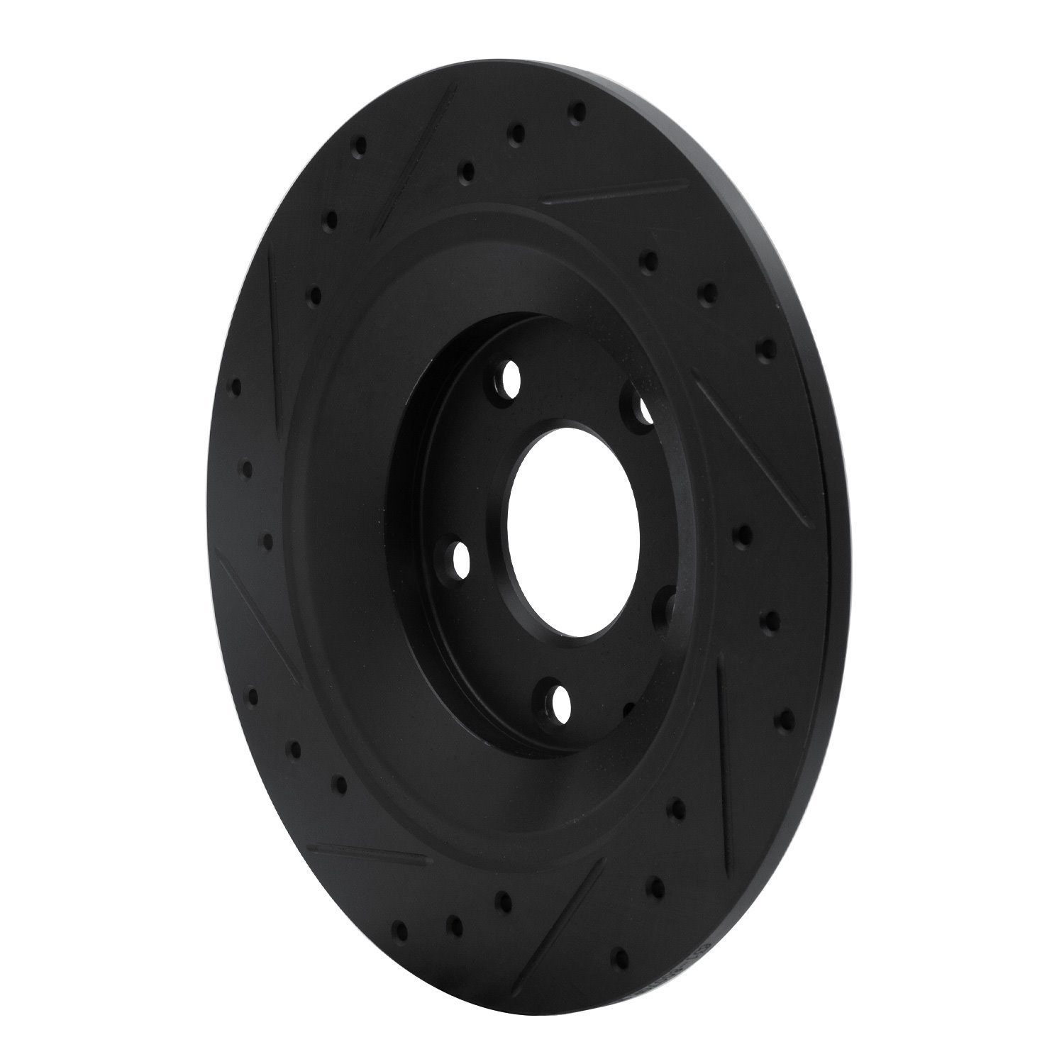 633-80070R Drilled/Slotted Brake Rotor [Black], 2013-2018 Ford/Lincoln/Mercury/Mazda, Position: Rear Right