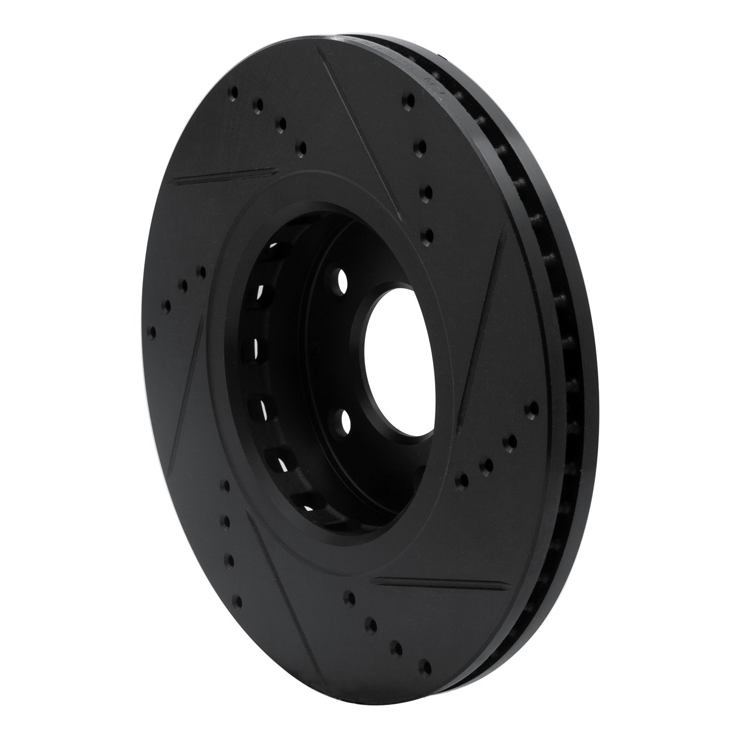 Drilled/Slotted Brake Rotor [Black], Fits Select
