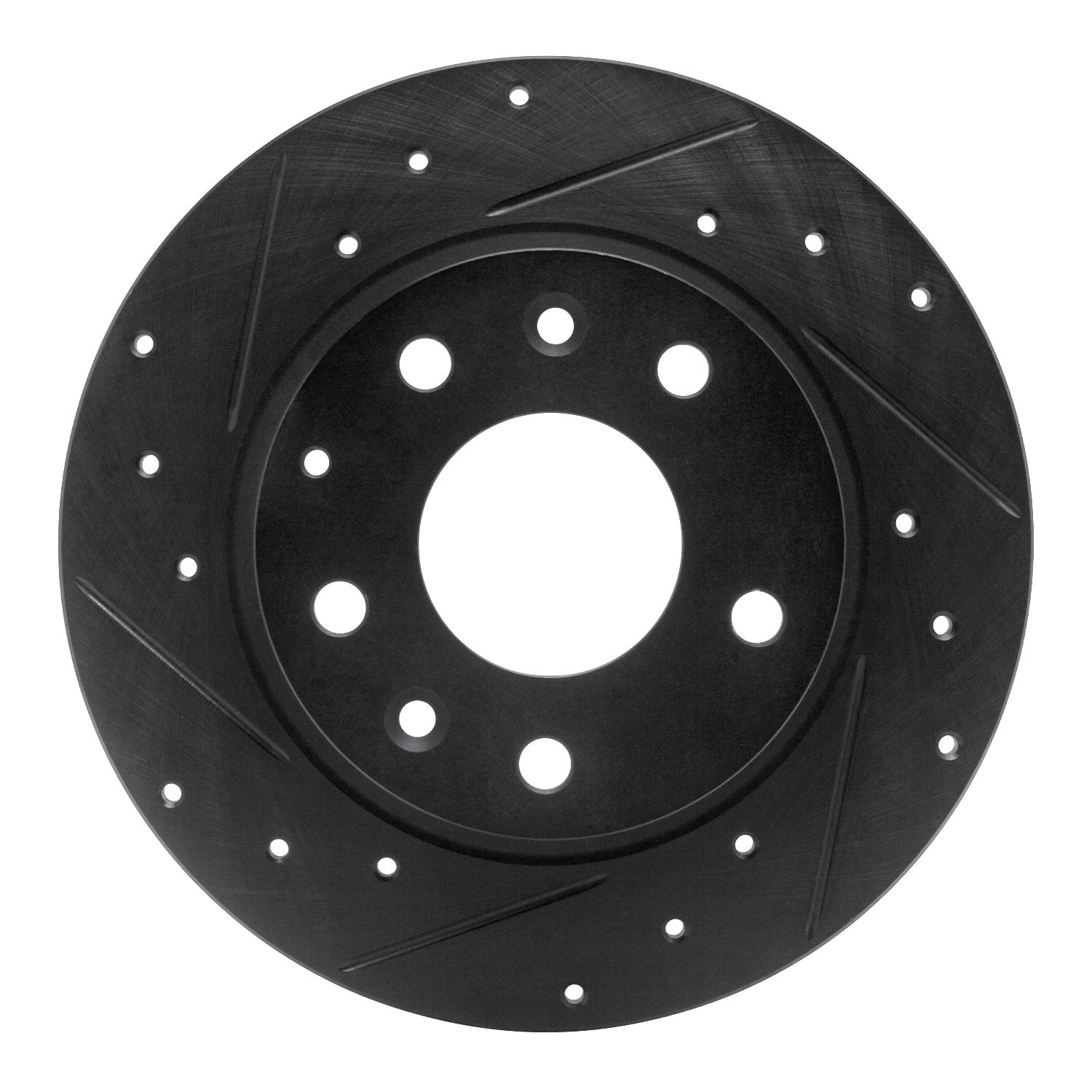633-80079L Drilled/Slotted Brake Rotor [Black], Fits Select Ford/Lincoln/Mercury/Mazda, Position: Rear Left