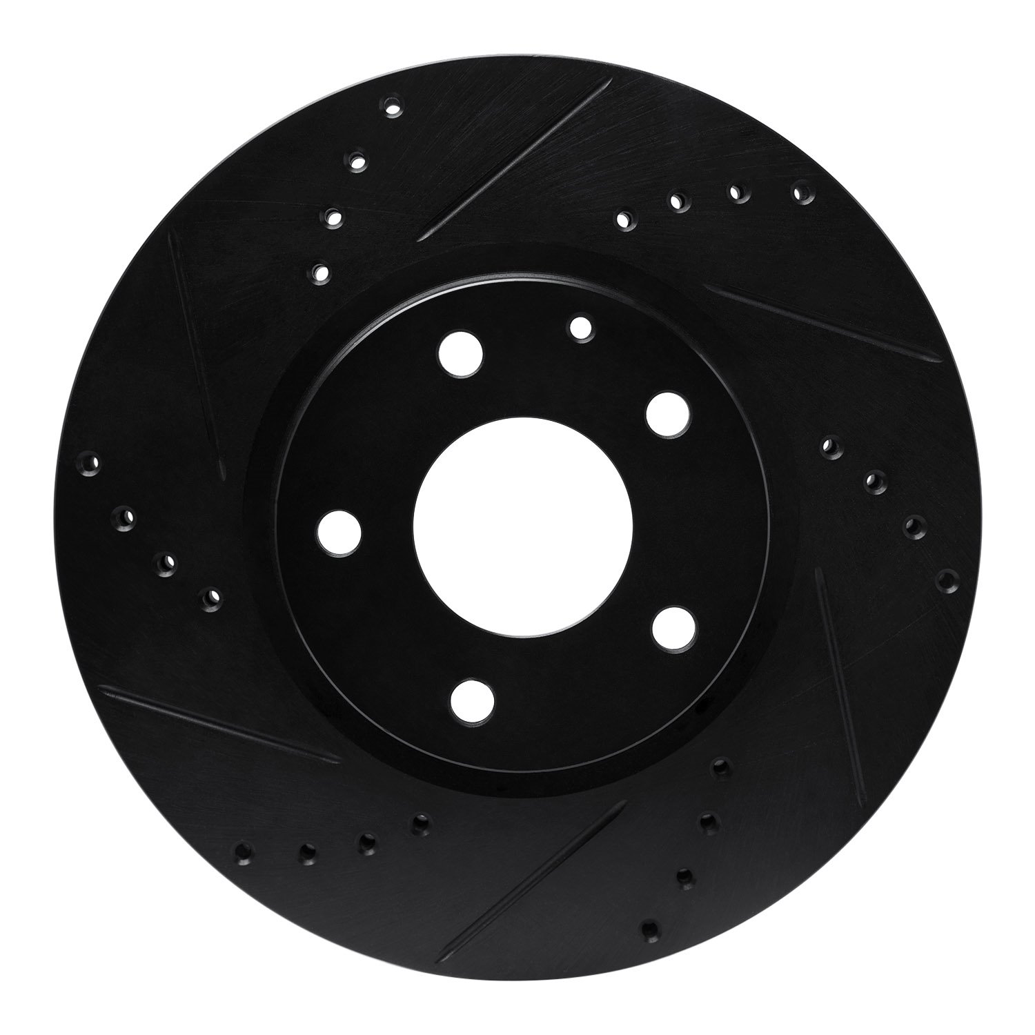 633-80080L Drilled/Slotted Brake Rotor [Black], 2016-2019 Ford/Lincoln/Mercury/Mazda, Position: Front Left