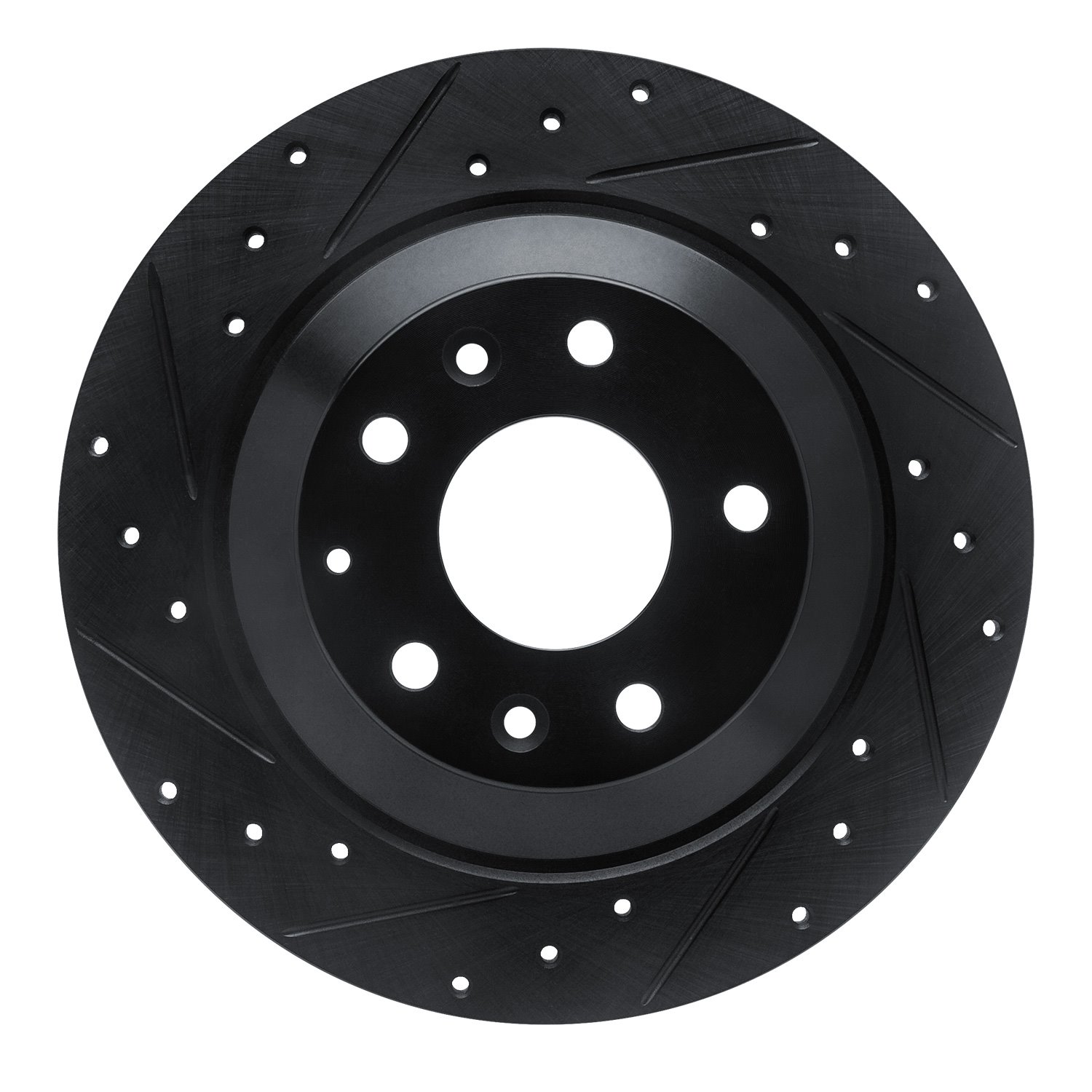 633-80083L Drilled/Slotted Brake Rotor [Black], Fits Select Ford/Lincoln/Mercury/Mazda, Position: Rear Left