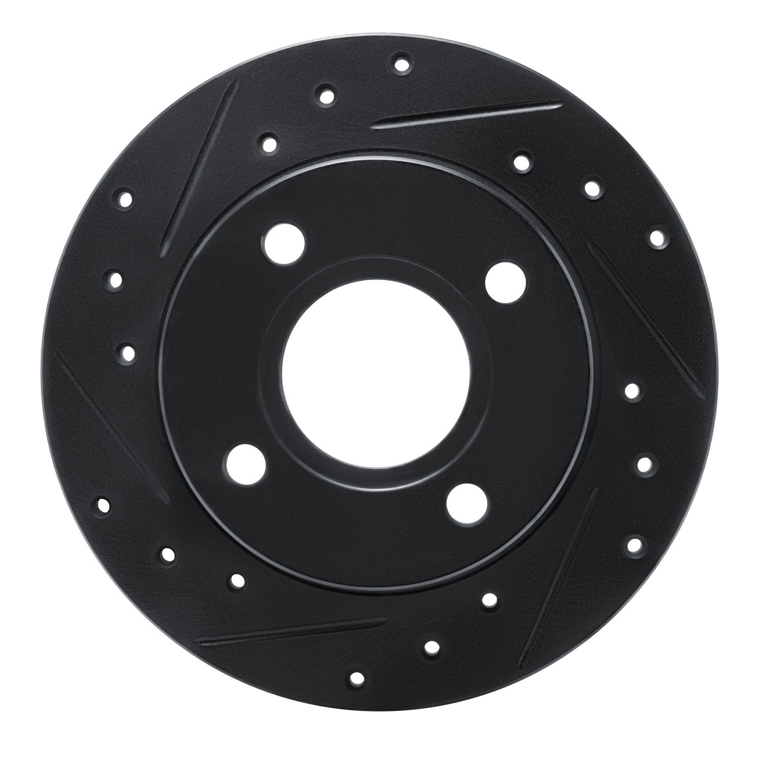 633-92004L Drilled/Slotted Brake Rotor [Black], 1996-2004 Ford/Lincoln/Mercury/Mazda, Position: Front Left
