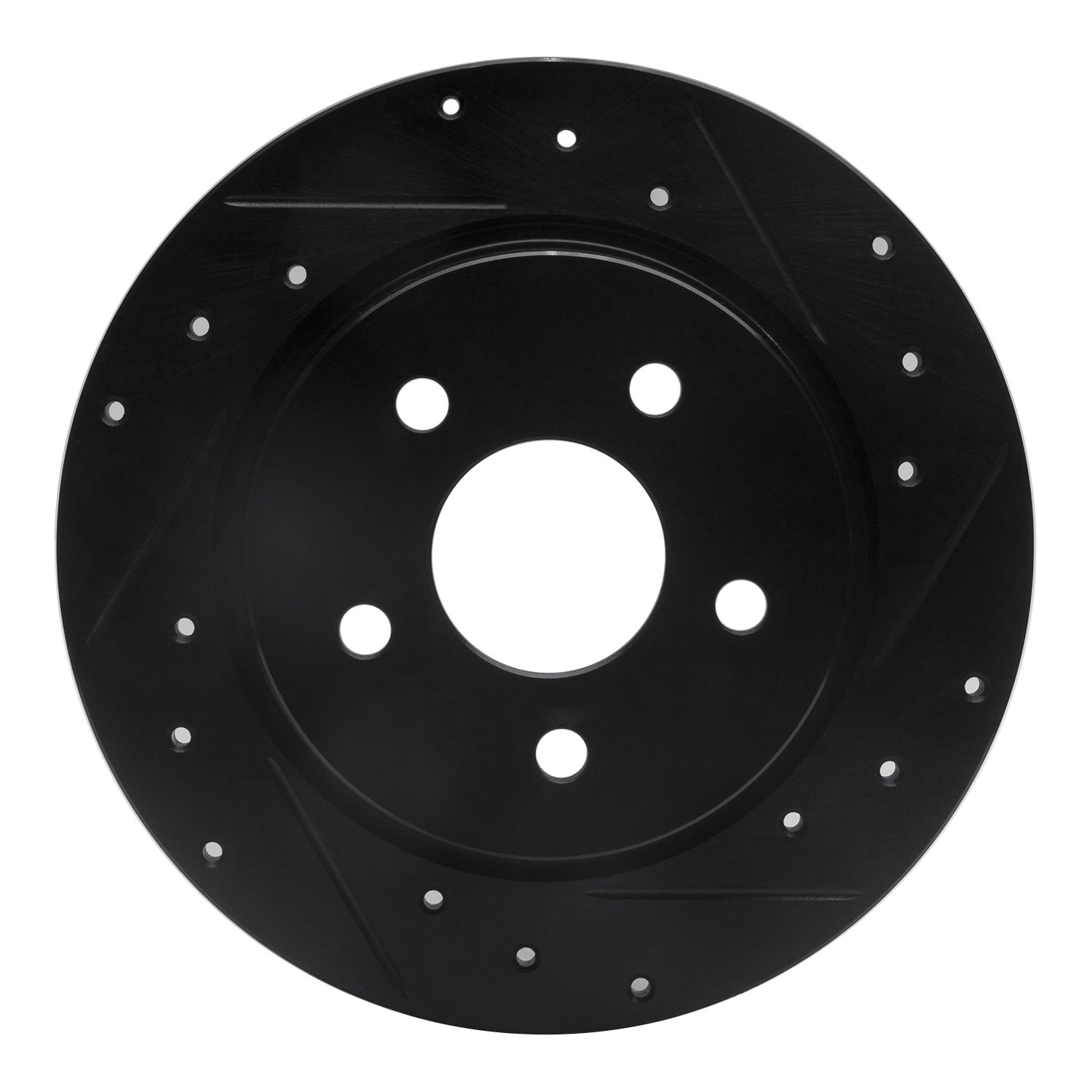 633-92008R Drilled/Slotted Brake Rotor [Black], 2003-2006 Renault, Position: Rear Right