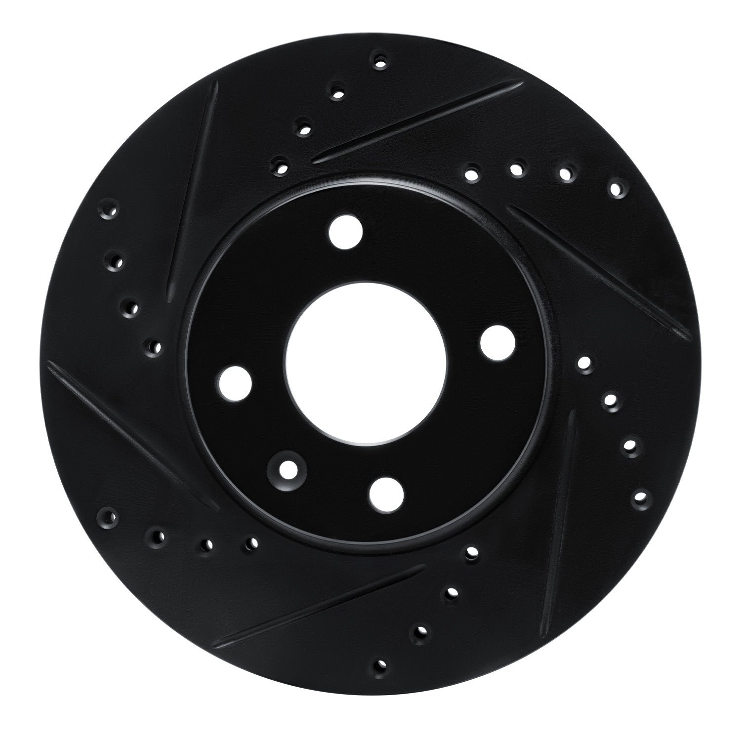 633-92022L Drilled/Slotted Brake Rotor [Black], 2012-2016 GM, Position: Front Left