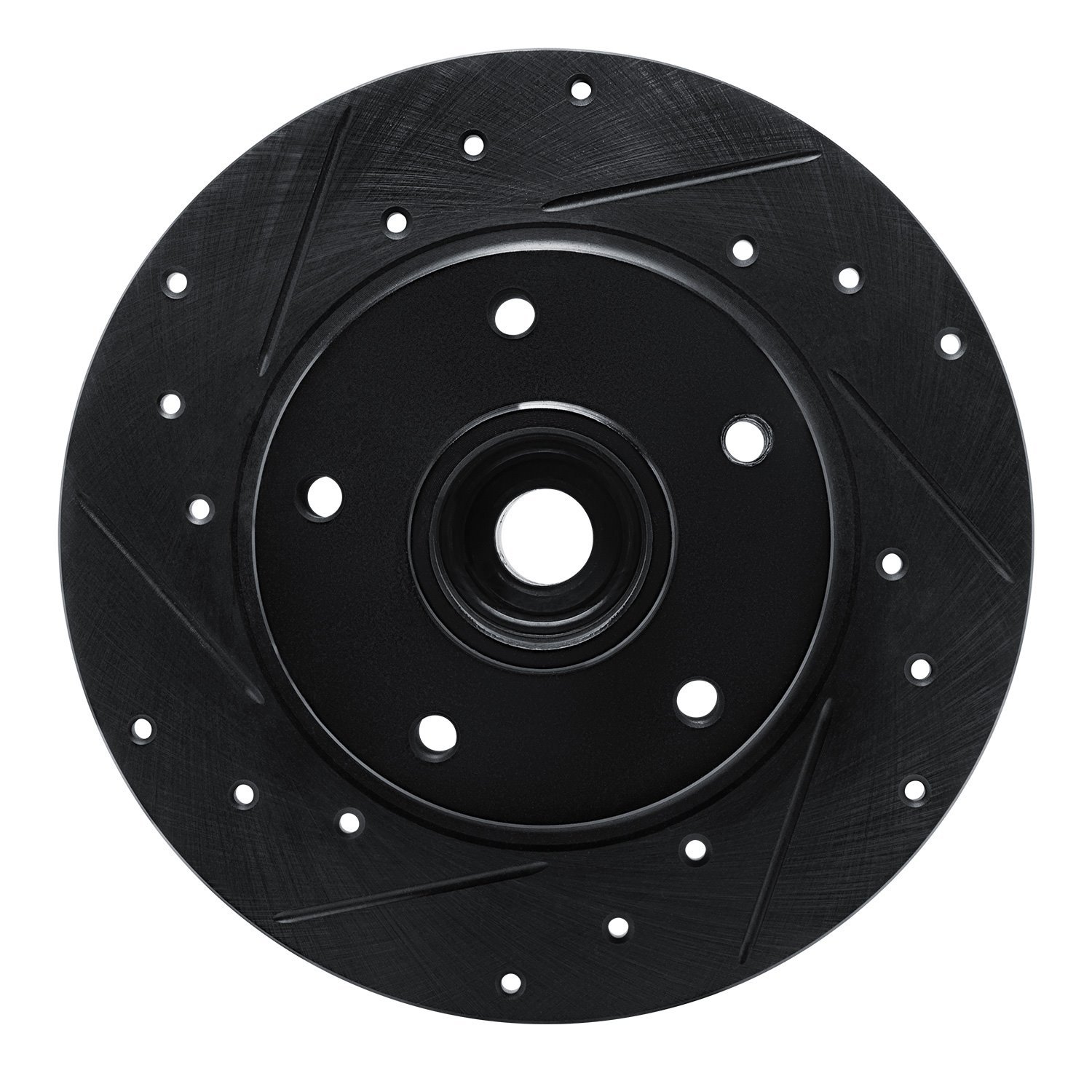 633-92083L Drilled/Slotted Brake Rotor [Black], 2011-2015 Renault, Position: Rear Left