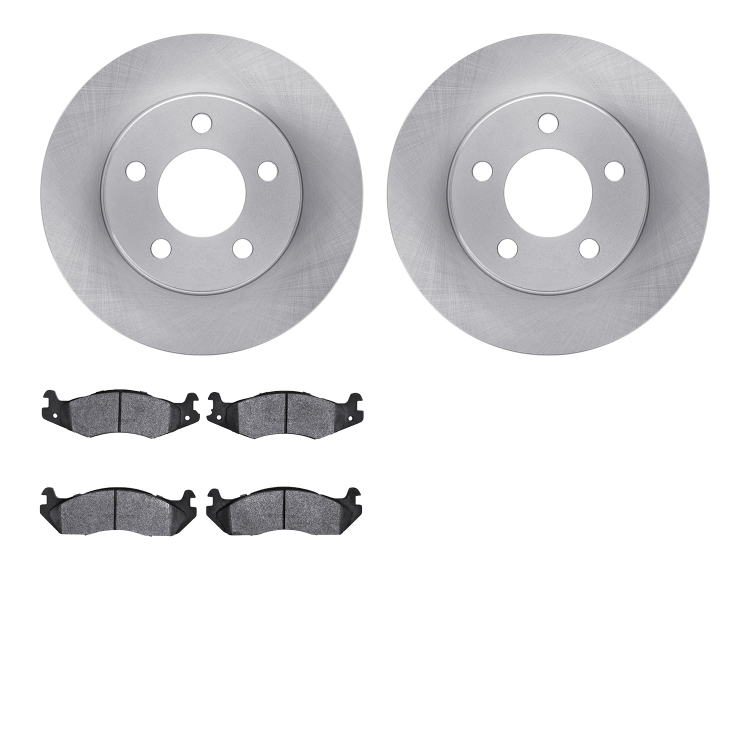 6402-42047 Brake Rotors with Ultimate-Duty Brake Pads, 1982-1989 Multiple Makes/Models, Position: Front