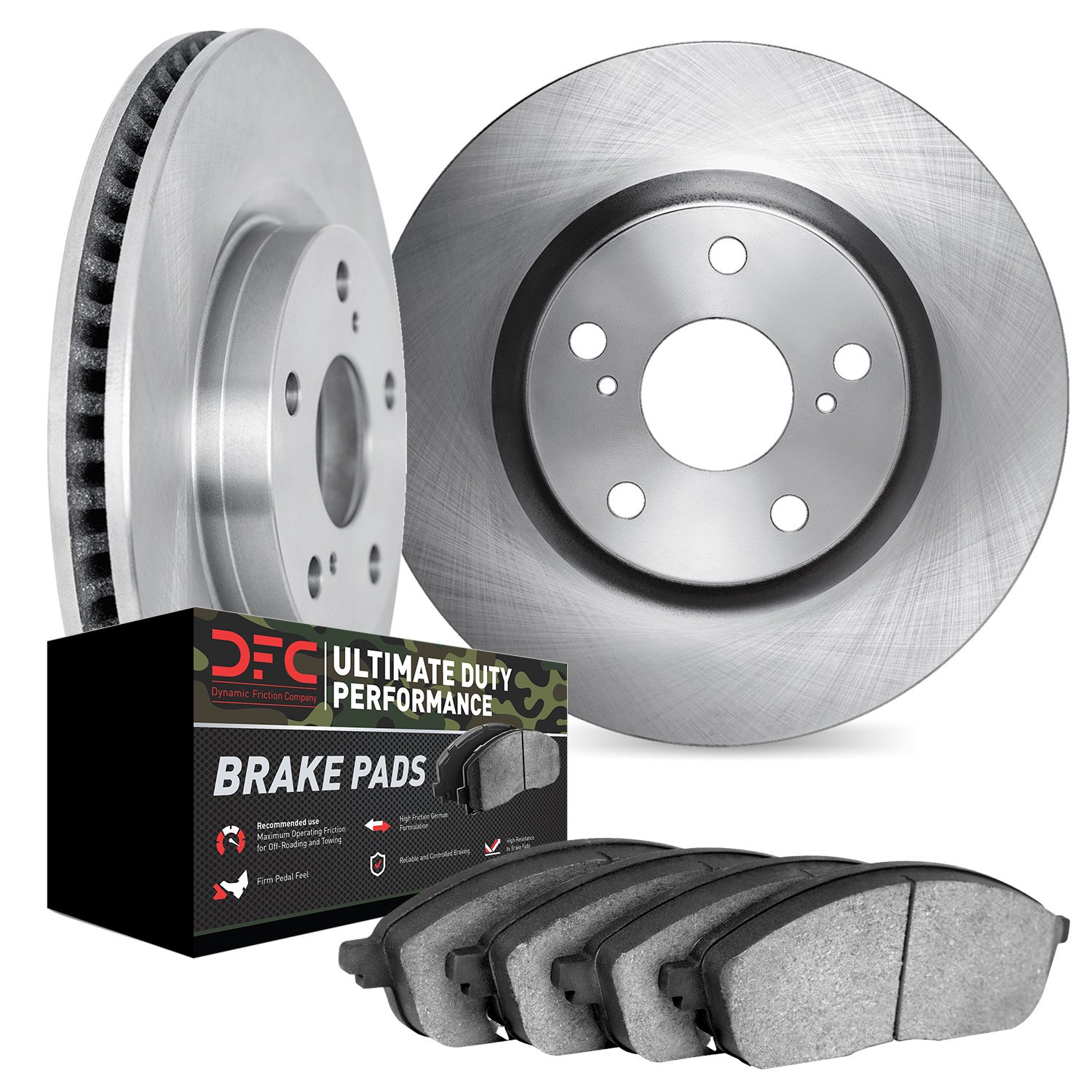 6402-47016 Brake Rotors with Ultimate-Duty Brake Pads, 1979-1981 GM, Position: Front