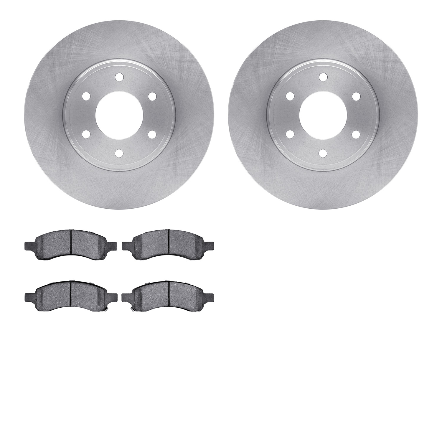 6402-47040 Brake Rotors with Ultimate-Duty Brake Pads, 2006-2009 GM, Position: Front