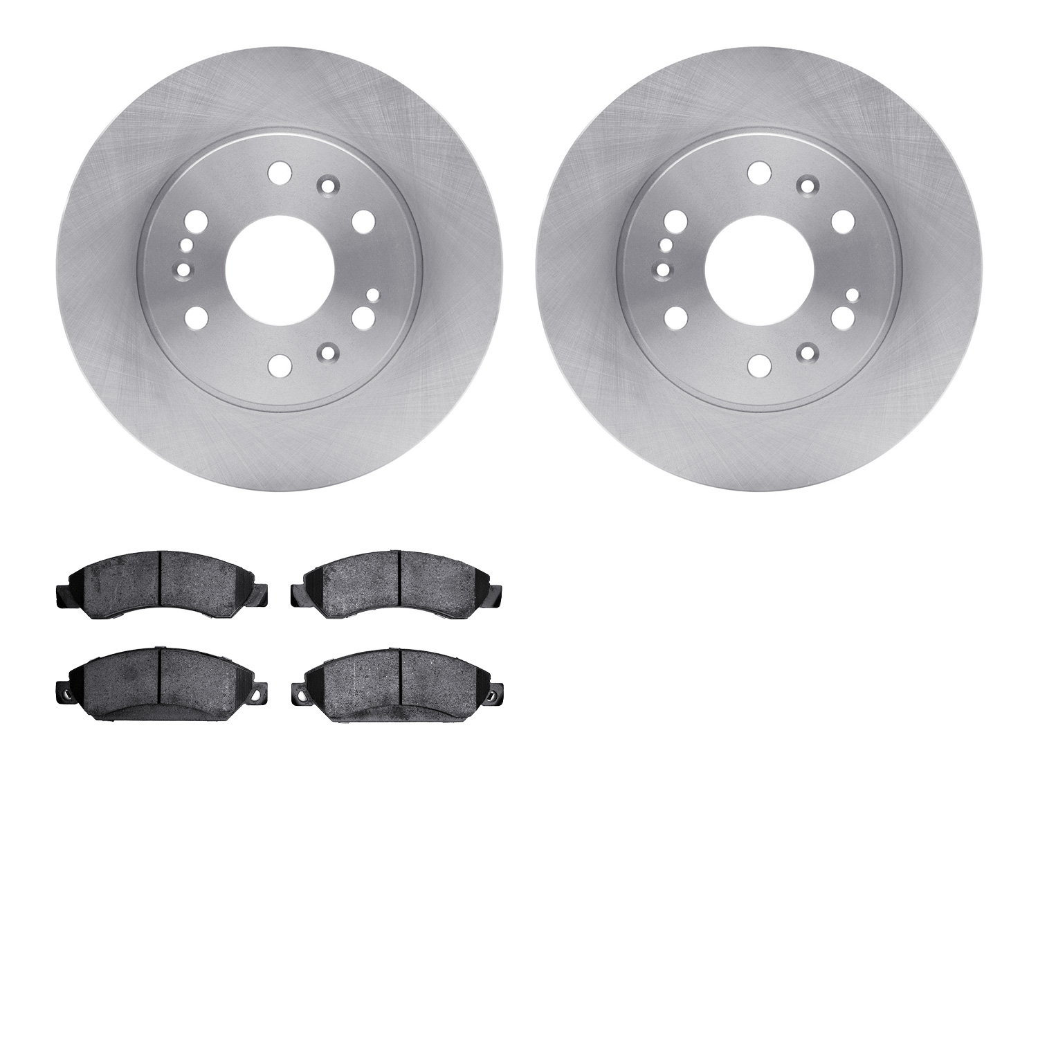6402-48100 Brake Rotors with Ultimate-Duty Brake Pads, 2005-2008 GM, Position: Front