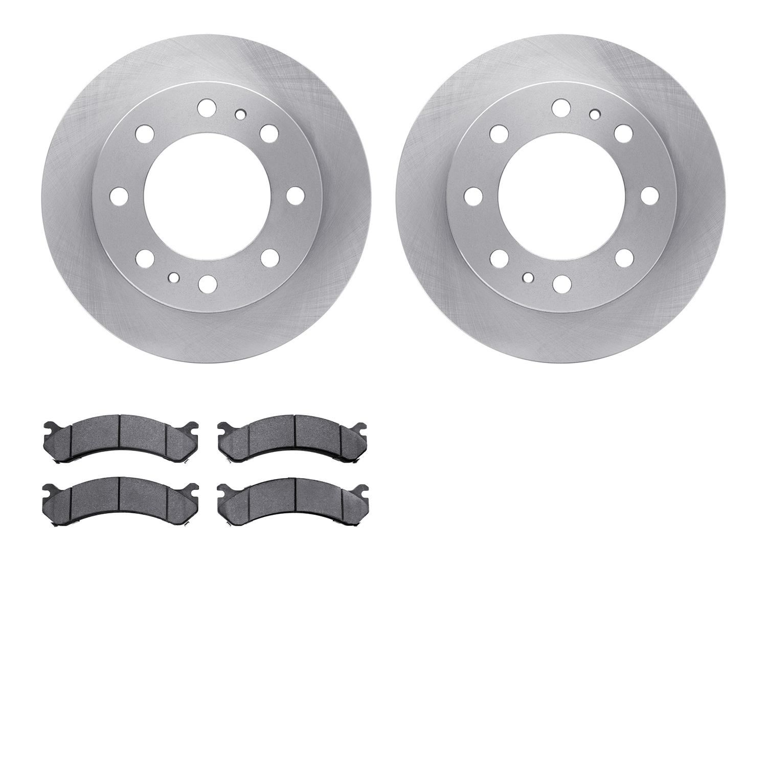 6402-48106 Brake Rotors with Ultimate-Duty Brake Pads, 2001-2020 GM, Position: Front