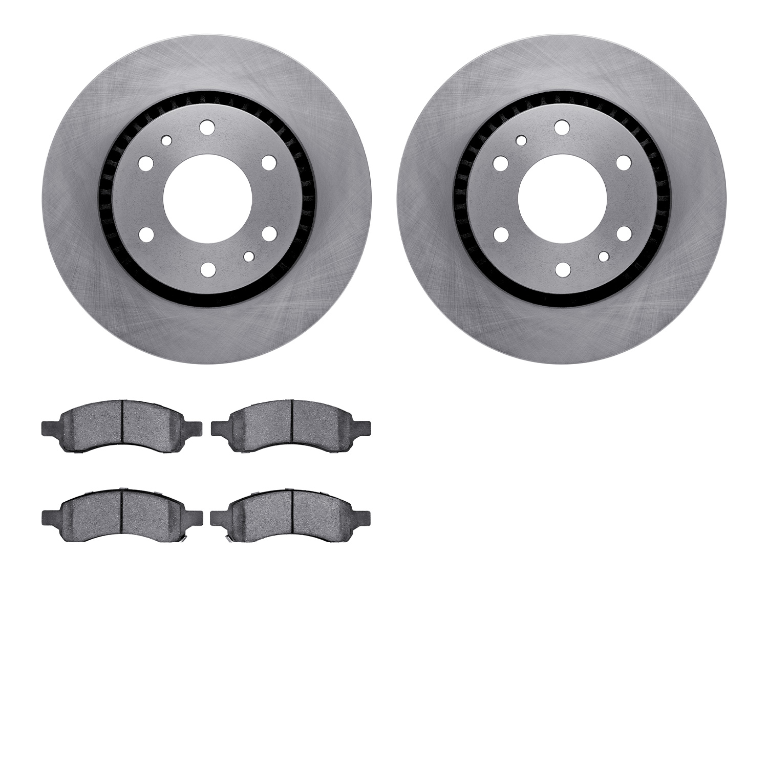 6402-48109 Brake Rotors with Ultimate-Duty Brake Pads, 2006-2009 GM, Position: Front