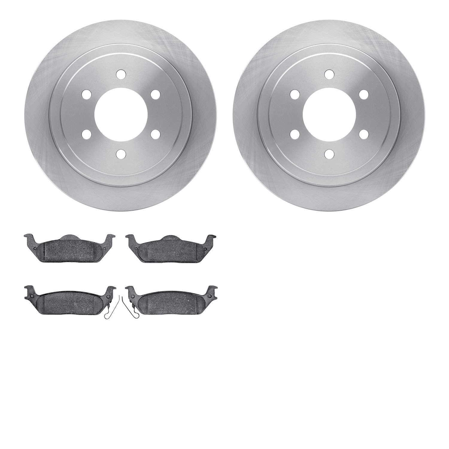 6402-54218 Brake Rotors with Ultimate-Duty Brake Pads, 2004-2011 Ford/Lincoln/Mercury/Mazda, Position: Rear