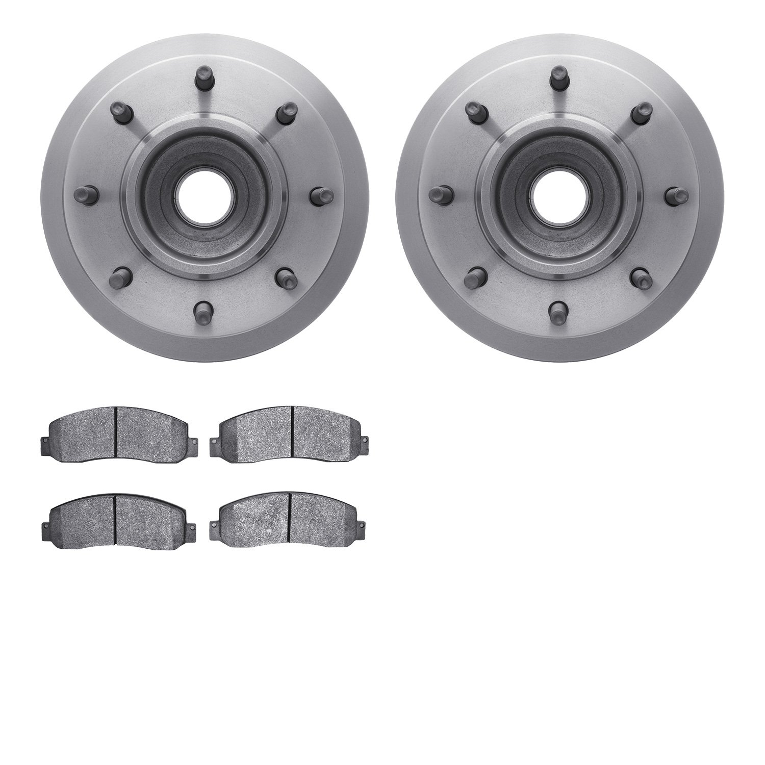 6402-54260 Brake Rotors with Ultimate-Duty Brake Pads, 2005-2007 Ford/Lincoln/Mercury/Mazda, Position: Front