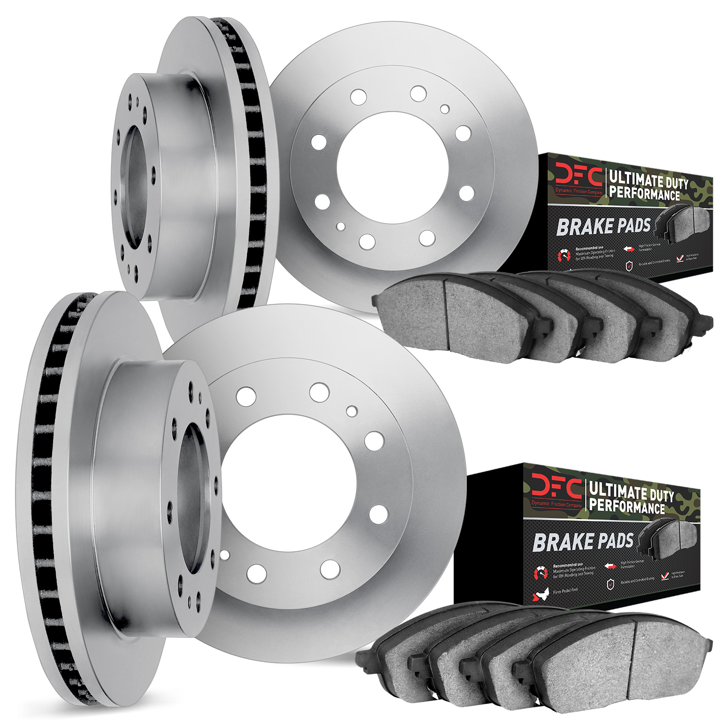 Brake Rotors with Ultimate-Duty Brake Pads, 1999-2002