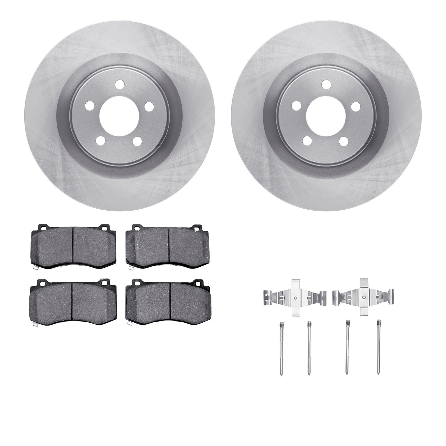 6412-39001 Brake Rotors with Ultimate-Duty Brake Pads Kit & Hardware, Fits Select Mopar, Position: Front