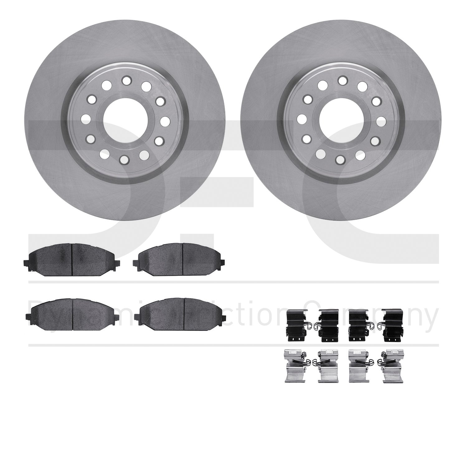 6412-40073 Brake Rotors with Ultimate-Duty Brake Pads Kit & Hardware, Fits Select Mopar, Position: Front