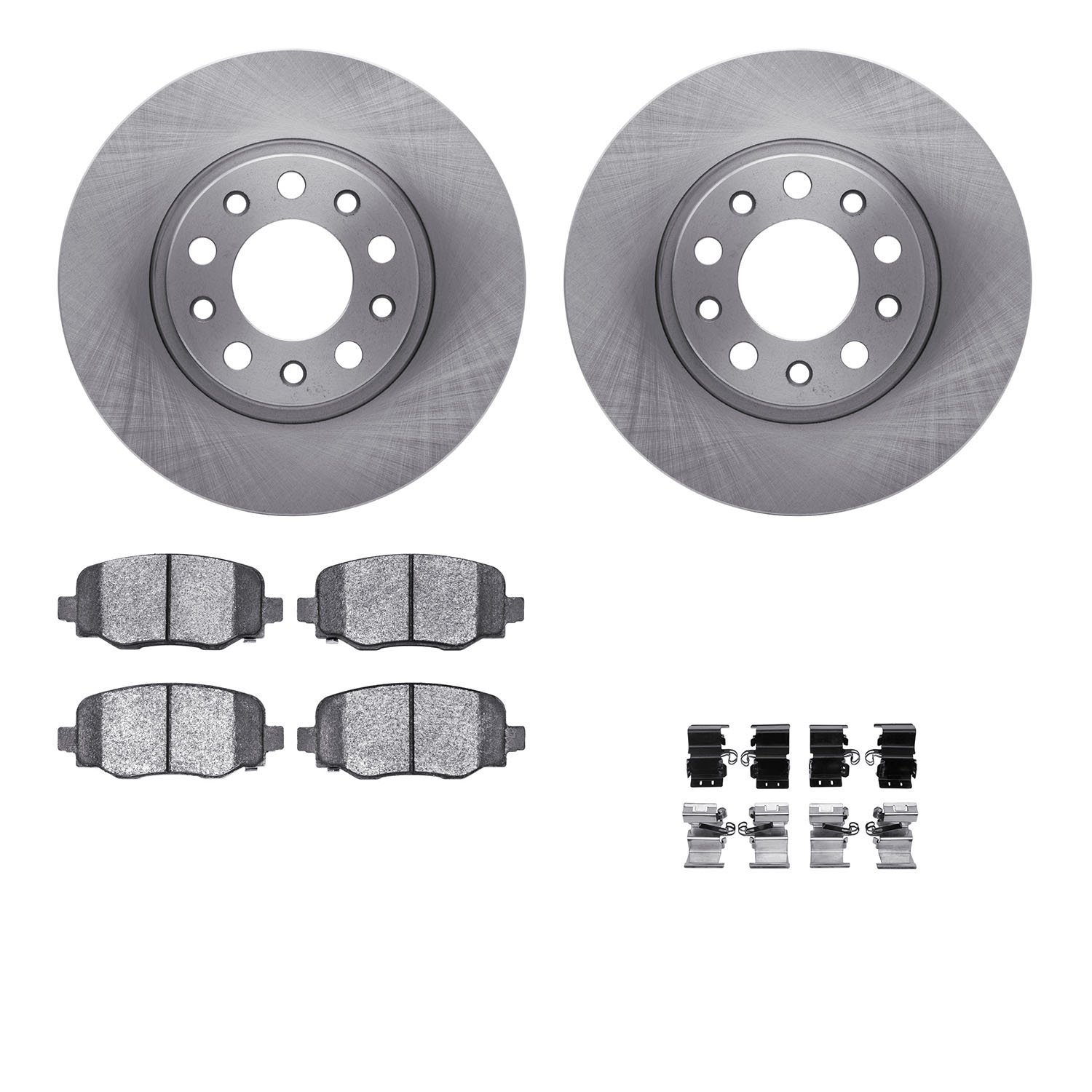 6412-42040 Brake Rotors with Ultimate-Duty Brake Pads Kit & Hardware, Fits Select Mopar, Position: Rear