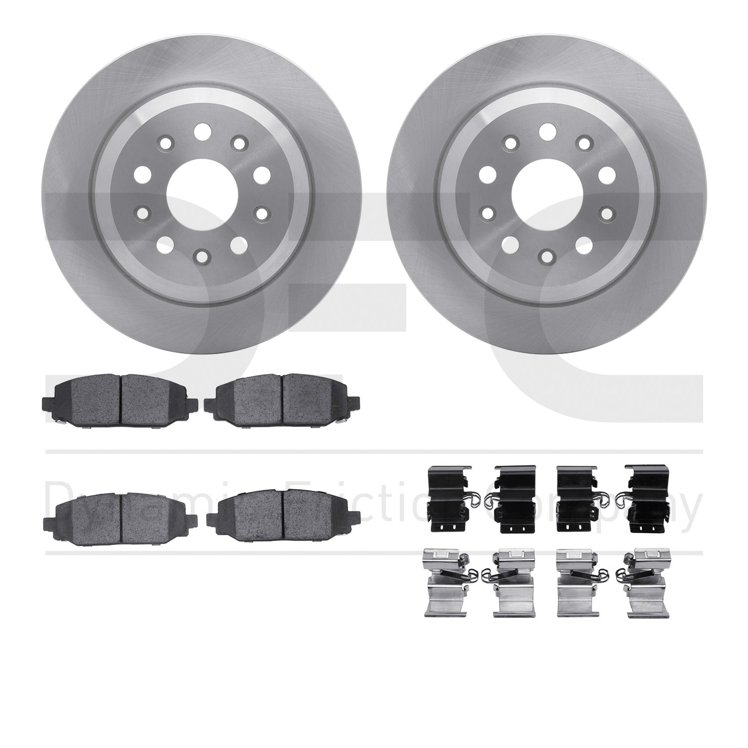 6412-42139 Brake Rotors with Ultimate-Duty Brake Pads Kit & Hardware, Fits Select Mopar, Position: Rear