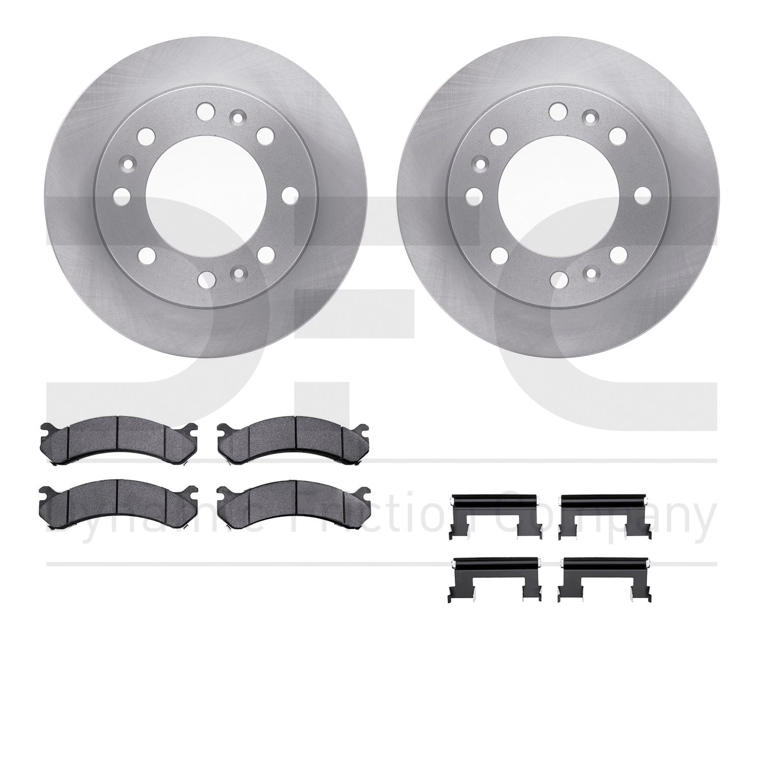 6412-46022 Brake Rotors with Ultimate-Duty Brake Pads Kit & Hardware, 2006-2011 GM, Position: Front