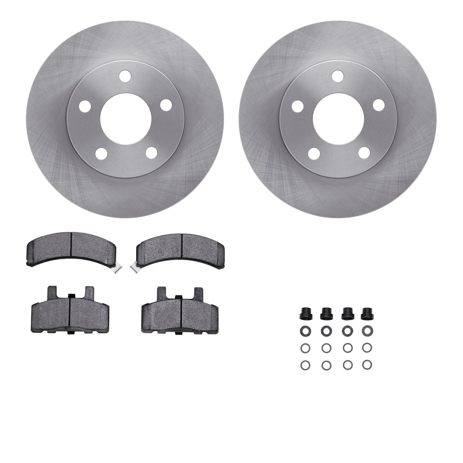 6412-47019 Brake Rotors with Ultimate-Duty Brake Pads Kit & Hardware, 1990-1993 GM, Position: Front