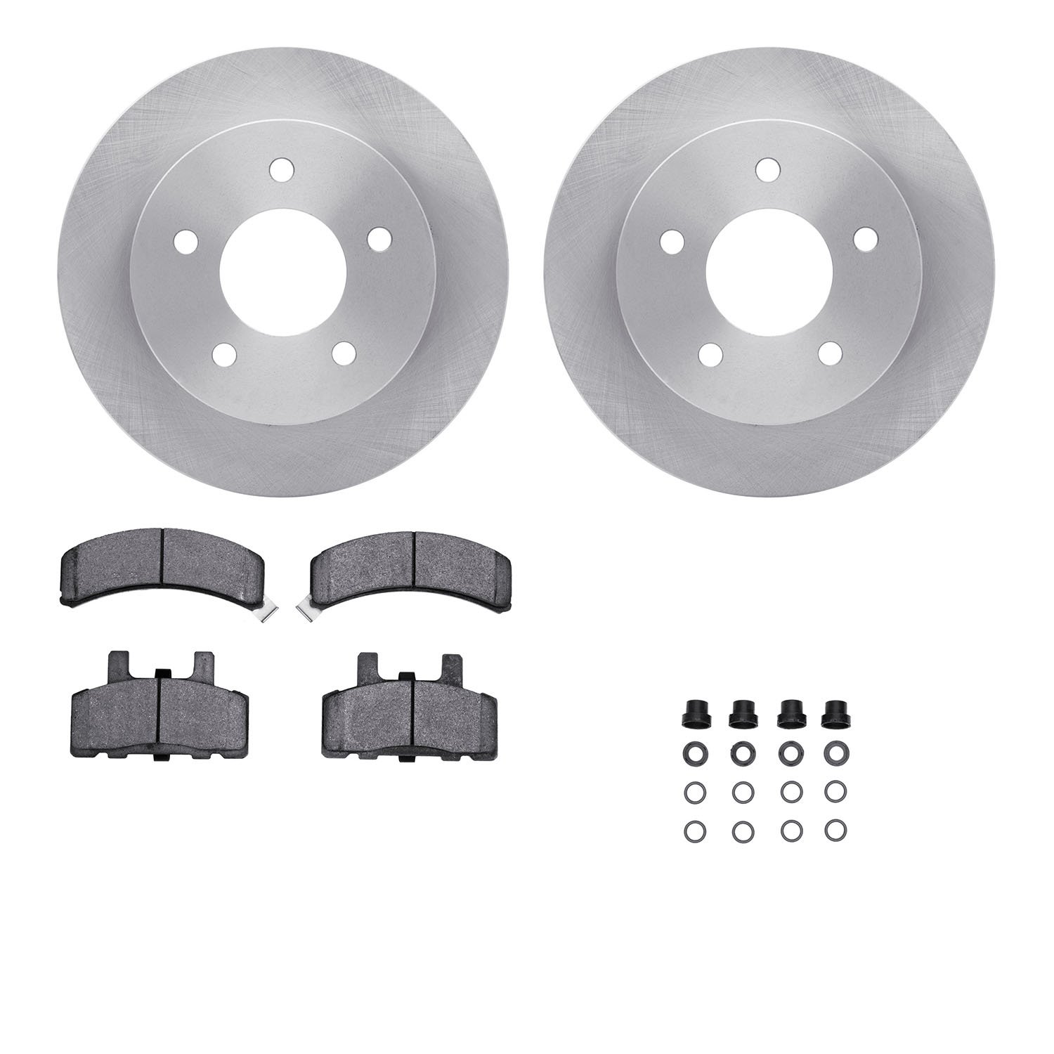 6412-48031 Brake Rotors with Ultimate-Duty Brake Pads Kit & Hardware, 1990-2002 GM, Position: Front