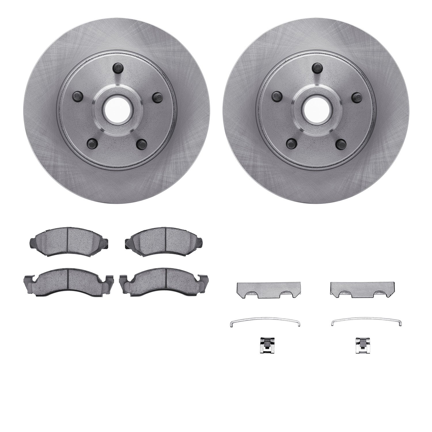 6412-54001 Brake Rotors with Ultimate-Duty Brake Pads Kit & Hardware, 1973-1973 Ford/Lincoln/Mercury/Mazda, Position: Front
