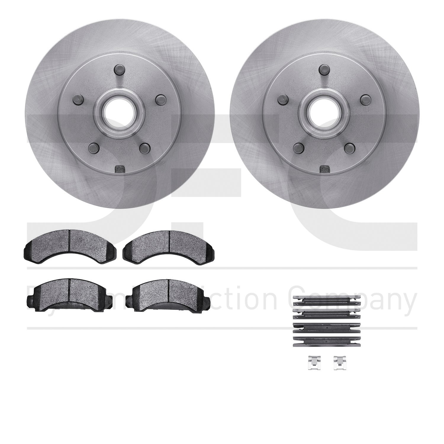 6412-54031 Brake Rotors with Ultimate-Duty Brake Pads Kit & Hardware, 1983-1994 Ford/Lincoln/Mercury/Mazda, Position: Front