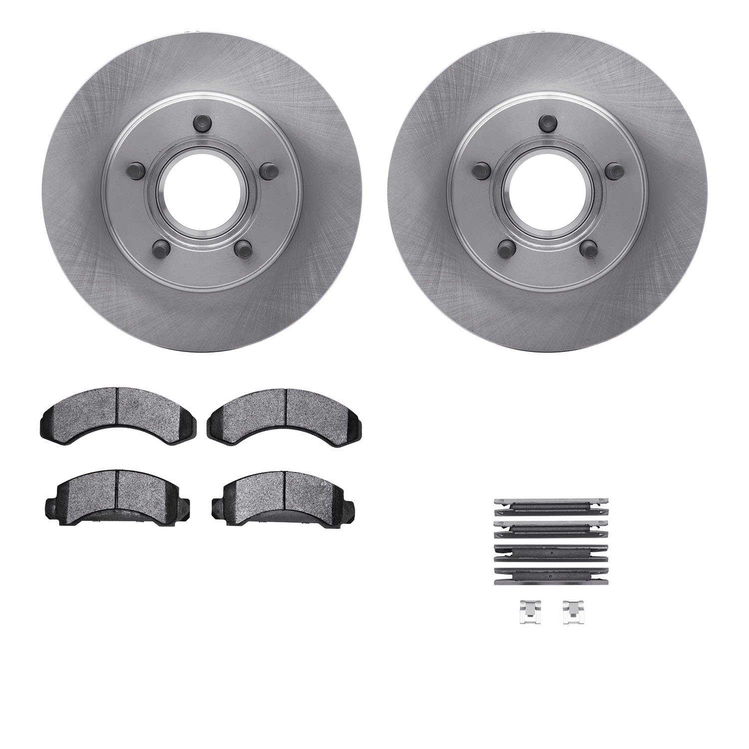 6412-54056 Brake Rotors with Ultimate-Duty Brake Pads Kit & Hardware, 1993-1994 Ford/Lincoln/Mercury/Mazda, Position: Front