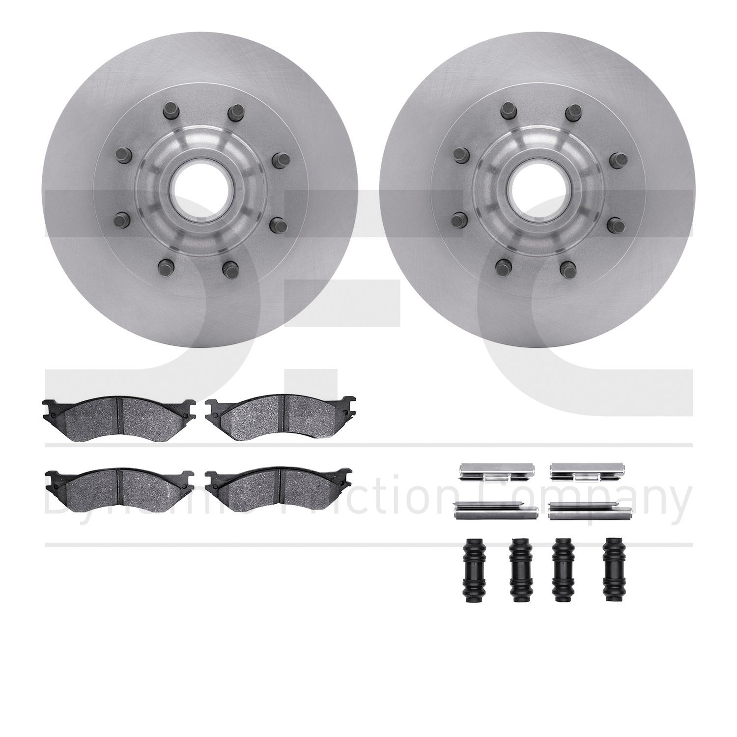 6412-54071 Brake Rotors with Ultimate-Duty Brake Pads Kit & Hardware, 2000-2004 Ford/Lincoln/Mercury/Mazda, Position: Front
