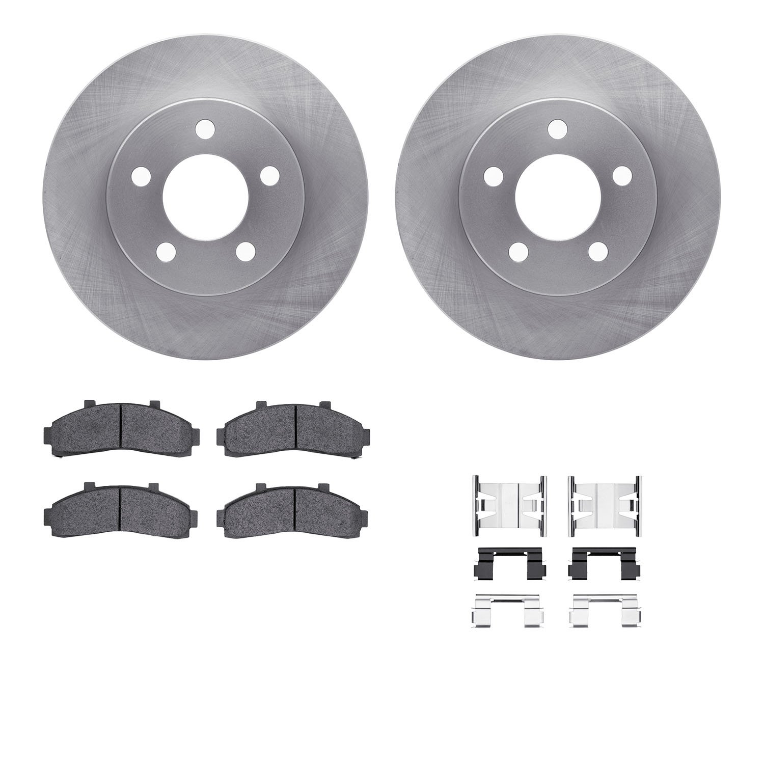 6412-54092 Brake Rotors with Ultimate-Duty Brake Pads Kit & Hardware, 1995-2002 Ford/Lincoln/Mercury/Mazda, Position: Front
