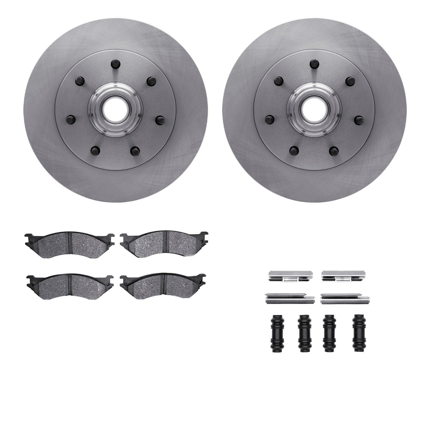 6412-54104 Brake Rotors with Ultimate-Duty Brake Pads Kit & Hardware, 1997-2004 Ford/Lincoln/Mercury/Mazda, Position: Front