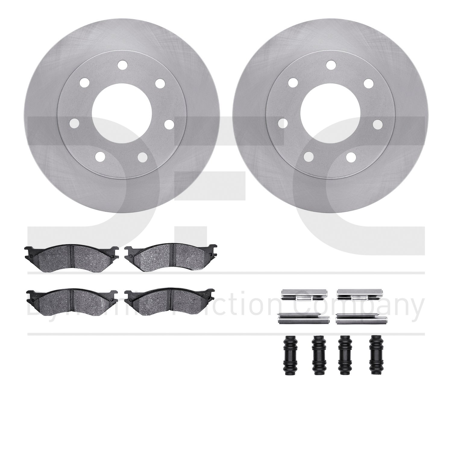 6412-54110 Brake Rotors with Ultimate-Duty Brake Pads Kit & Hardware, 1997-2004 Ford/Lincoln/Mercury/Mazda, Position: Front