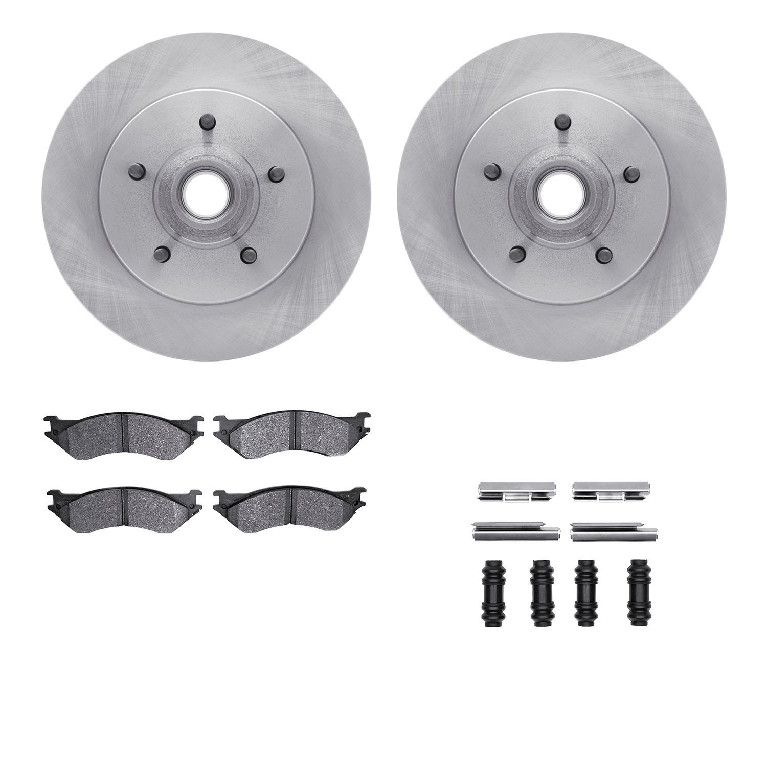 6412-54113 Brake Rotors with Ultimate-Duty Brake Pads Kit & Hardware, 1997-2000 Ford/Lincoln/Mercury/Mazda, Position: Front