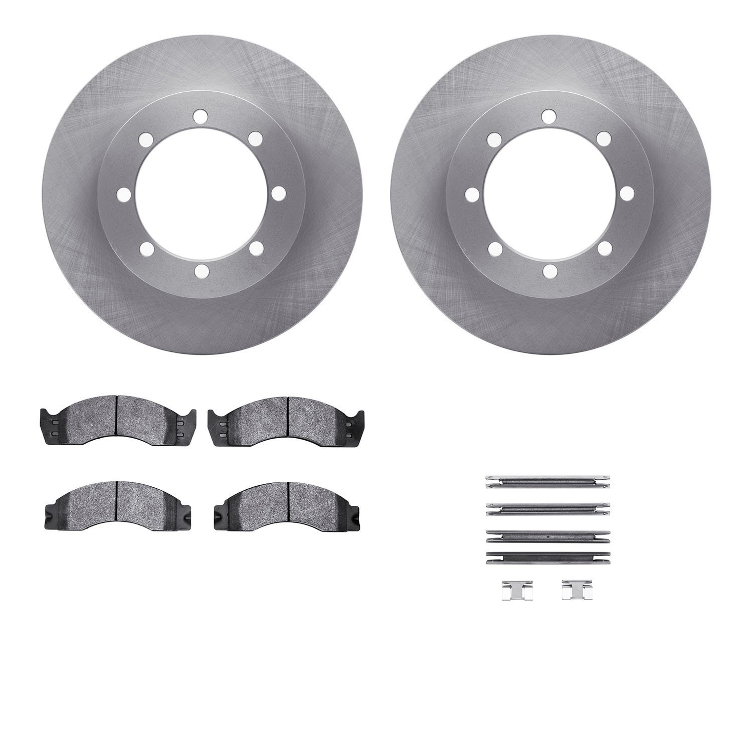 6412-54116 Brake Rotors with Ultimate-Duty Brake Pads Kit & Hardware, 2003-2007 Ford/Lincoln/Mercury/Mazda, Position: Rear