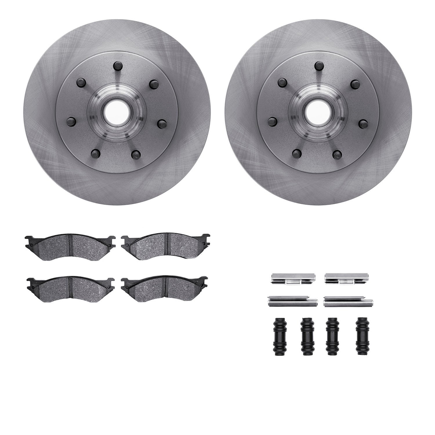 6412-54119 Brake Rotors with Ultimate-Duty Brake Pads Kit & Hardware, 1997-2002 Ford/Lincoln/Mercury/Mazda, Position: Front