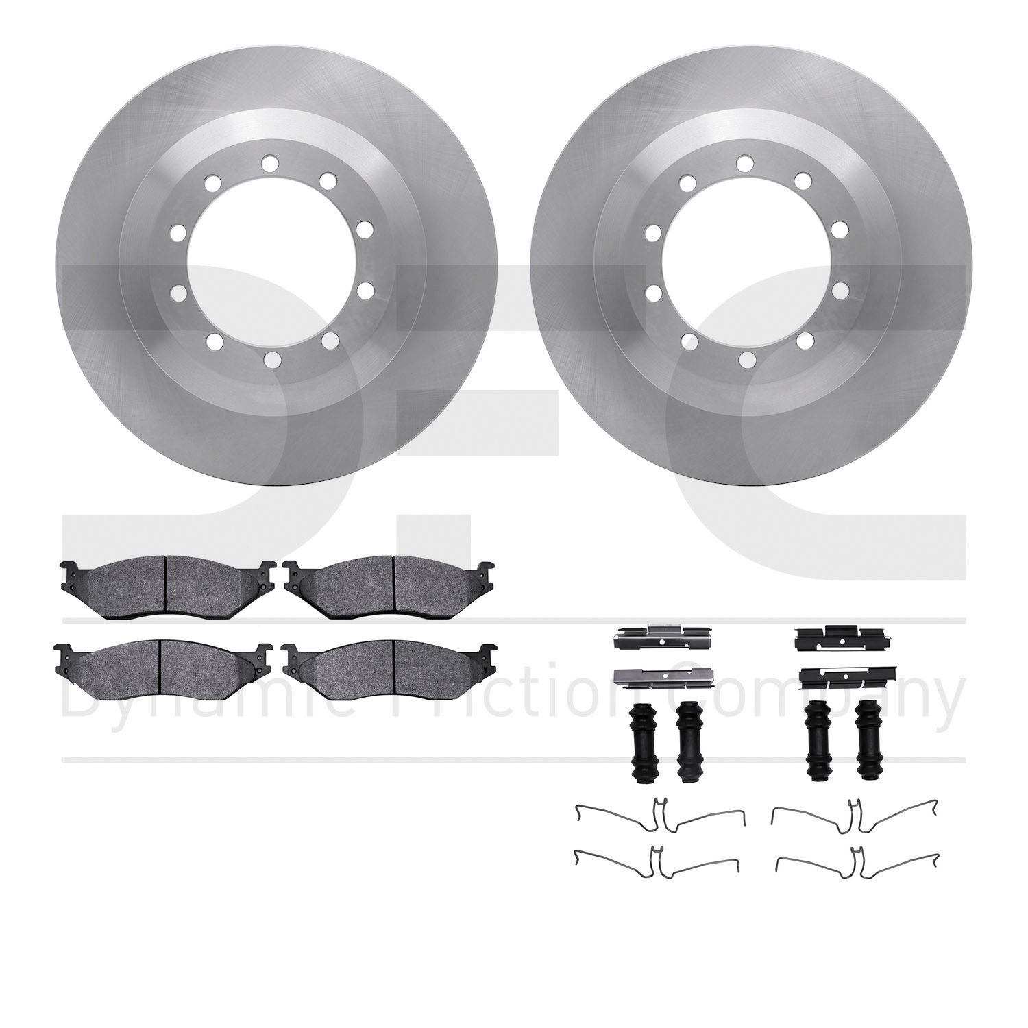 6412-54132 Brake Rotors with Ultimate-Duty Brake Pads Kit & Hardware, 2006-2019 Ford/Lincoln/Mercury/Mazda, Position: Rear, Fron
