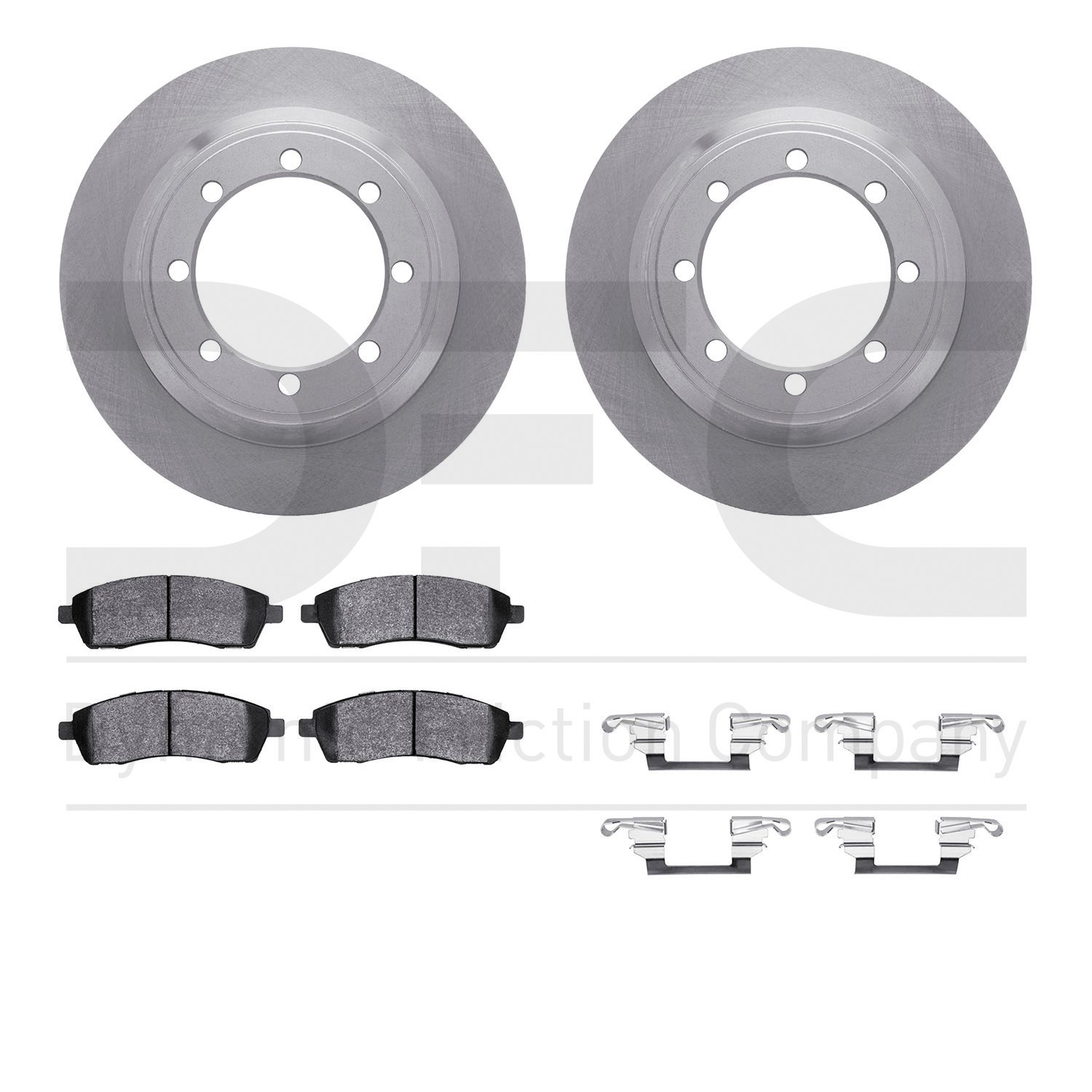 6412-54137 Brake Rotors with Ultimate-Duty Brake Pads Kit & Hardware, 1999-2004 Ford/Lincoln/Mercury/Mazda, Position: Rear