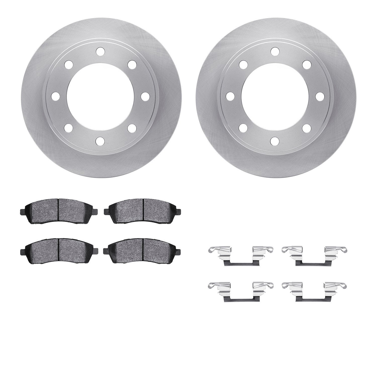 6412-54140 Brake Rotors with Ultimate-Duty Brake Pads Kit & Hardware, 1999-2005 Ford/Lincoln/Mercury/Mazda, Position: Rear