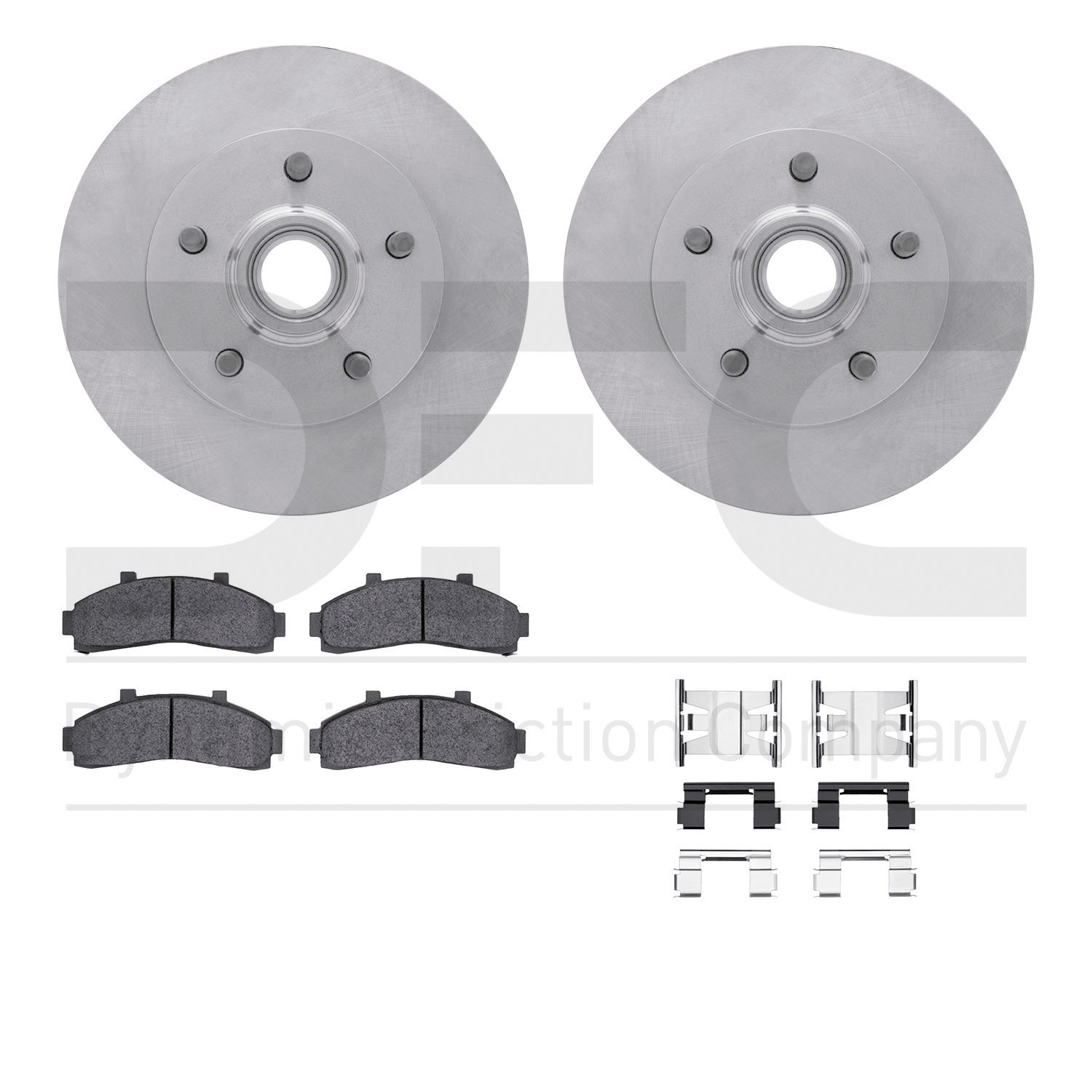 6412-54152 Brake Rotors with Ultimate-Duty Brake Pads Kit & Hardware, 1998-2002 Ford/Lincoln/Mercury/Mazda, Position: Front