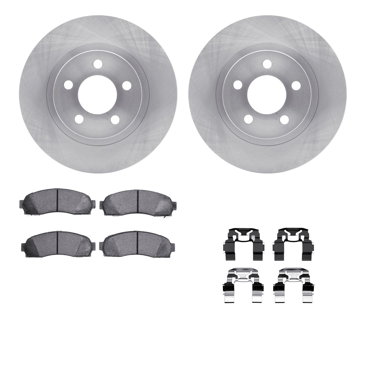6412-54170 Brake Rotors with Ultimate-Duty Brake Pads Kit & Hardware, 2001-2005 Ford/Lincoln/Mercury/Mazda, Position: Front