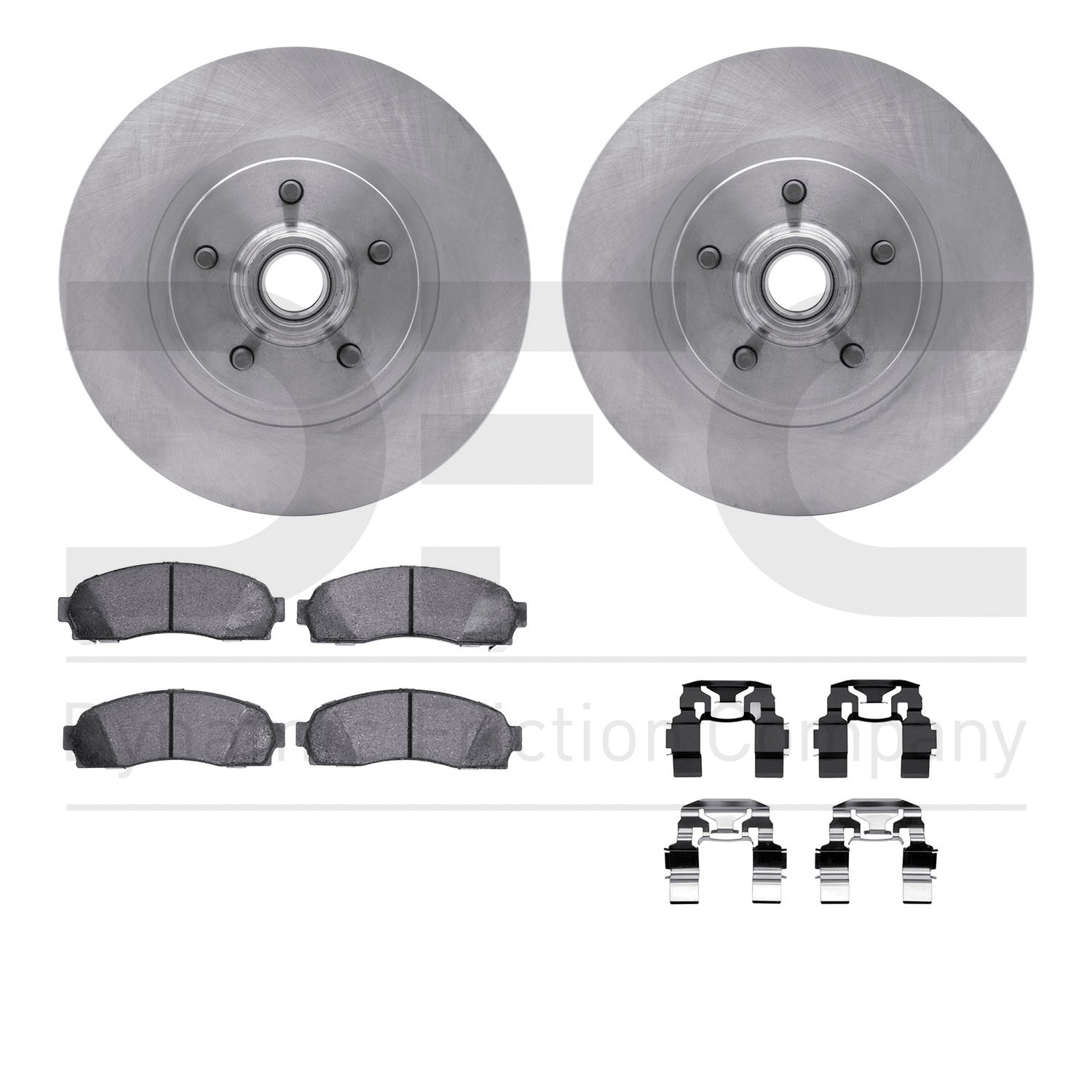 6412-54176 Brake Rotors with Ultimate-Duty Brake Pads Kit & Hardware, 2001-2005 Ford/Lincoln/Mercury/Mazda, Position: Front
