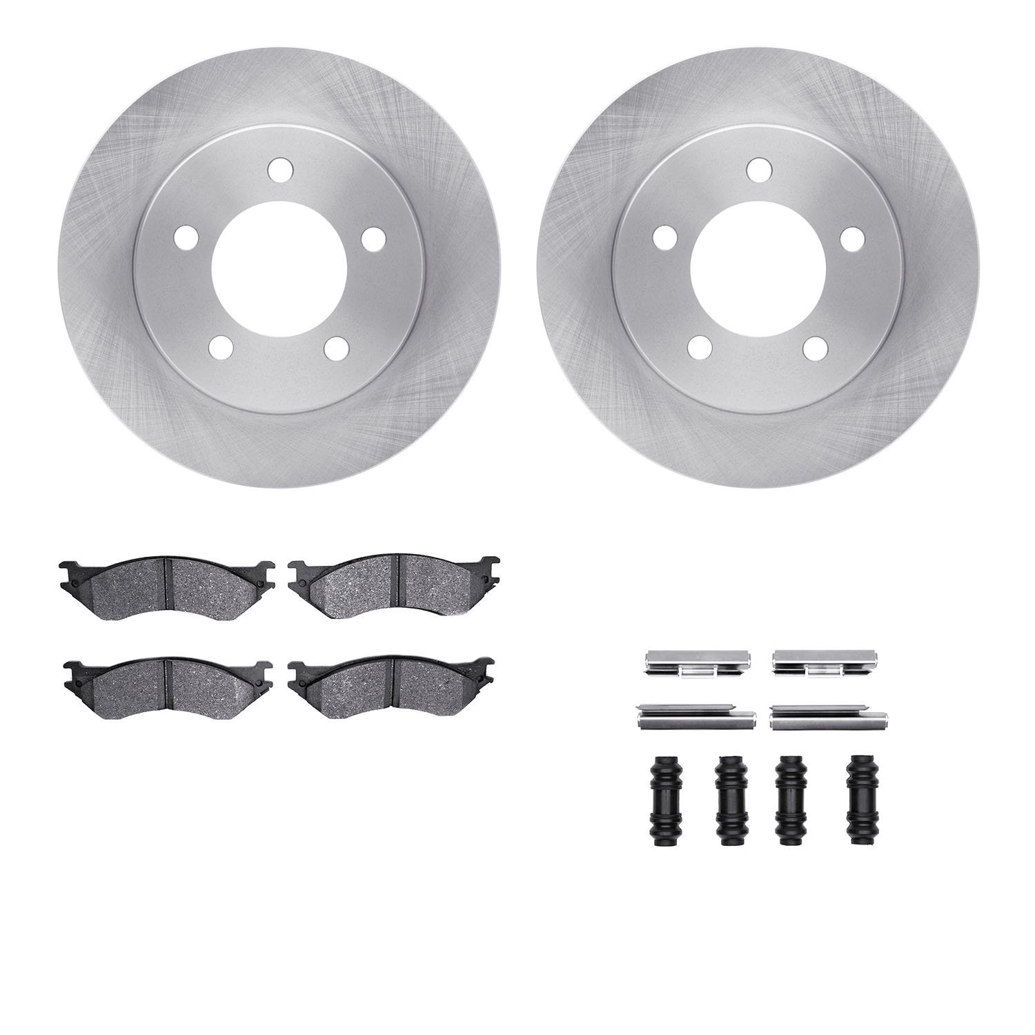 6412-54188 Brake Rotors with Ultimate-Duty Brake Pads Kit & Hardware, 1997-2002 Ford/Lincoln/Mercury/Mazda, Position: Front