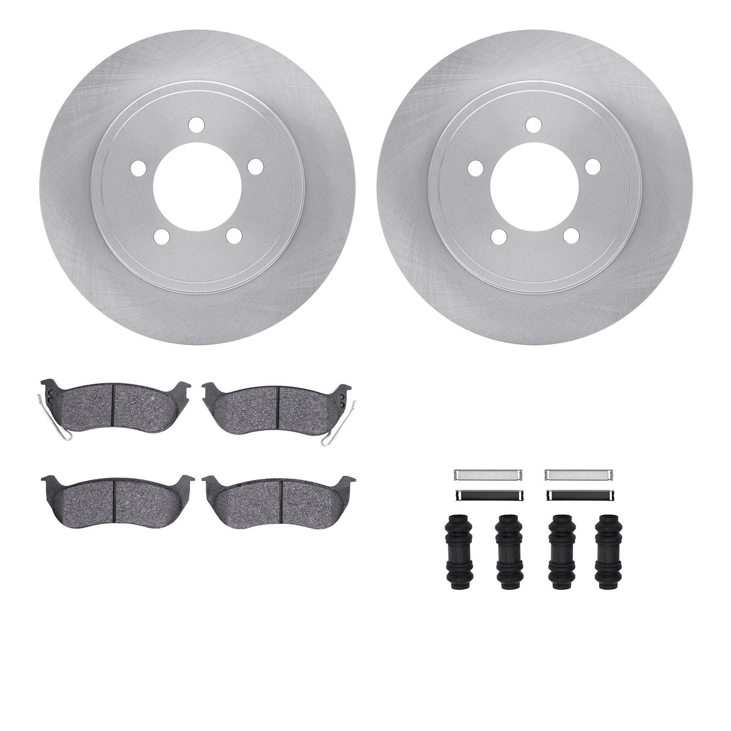 6412-54192 Brake Rotors with Ultimate-Duty Brake Pads Kit & Hardware, 2006-2010 Ford/Lincoln/Mercury/Mazda, Position: Rear
