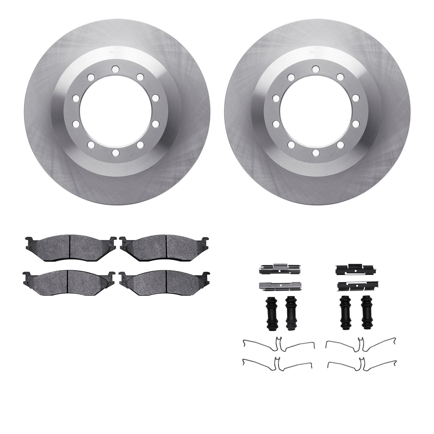 6412-54201 Brake Rotors with Ultimate-Duty Brake Pads Kit & Hardware, 2011-2015 Ford/Lincoln/Mercury/Mazda, Position: Rear