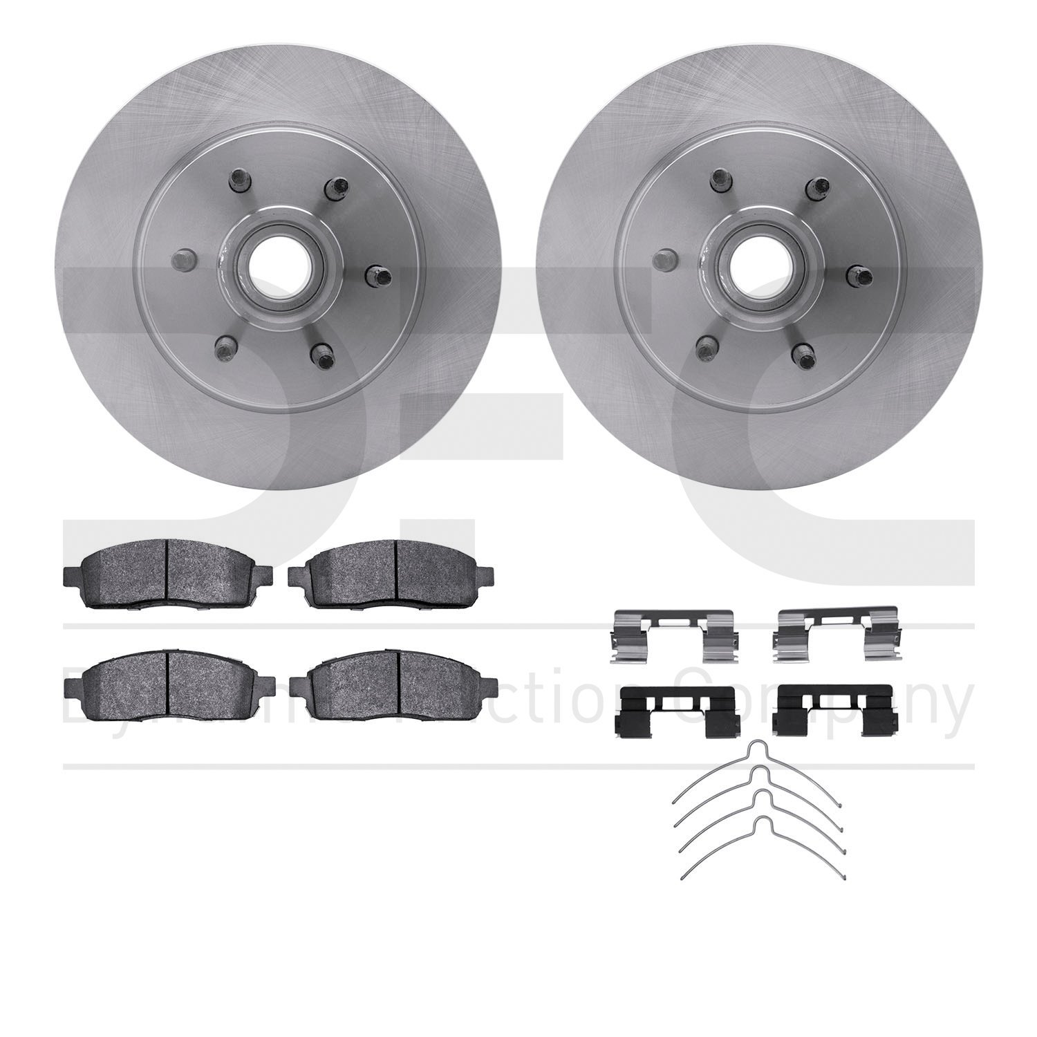 6412-54209 Brake Rotors with Ultimate-Duty Brake Pads Kit & Hardware, 2004-2008 Ford/Lincoln/Mercury/Mazda, Position: Front