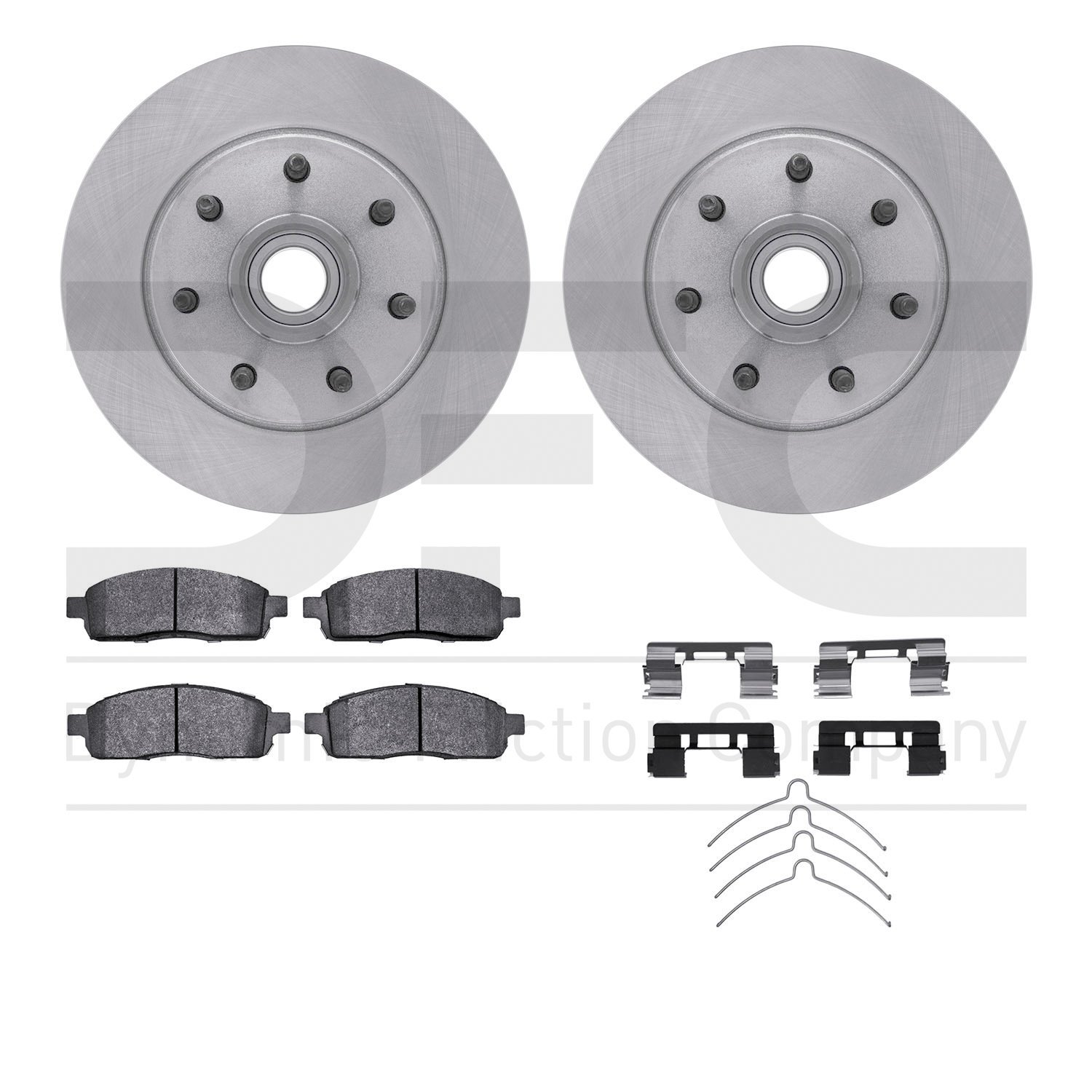6412-54212 Brake Rotors with Ultimate-Duty Brake Pads Kit & Hardware, 2004-2008 Ford/Lincoln/Mercury/Mazda, Position: Front