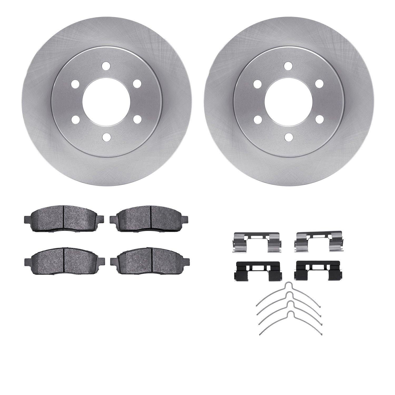 6412-54215 Brake Rotors with Ultimate-Duty Brake Pads Kit & Hardware, 2004-2008 Ford/Lincoln/Mercury/Mazda, Position: Front