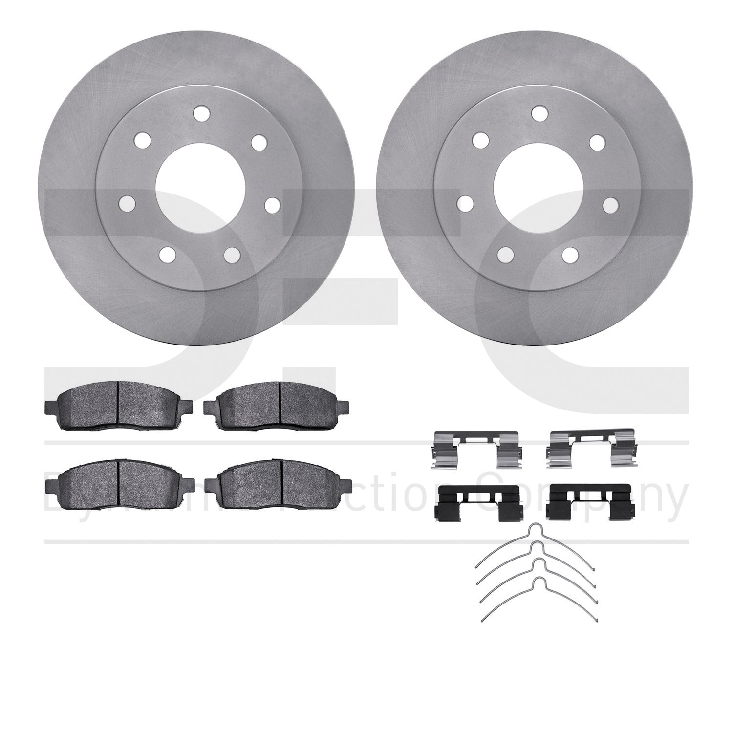 6412-54218 Brake Rotors with Ultimate-Duty Brake Pads Kit & Hardware, 2004-2008 Ford/Lincoln/Mercury/Mazda, Position: Front