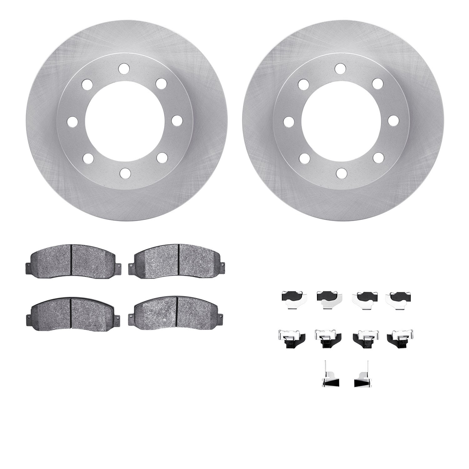 6412-54233 Brake Rotors with Ultimate-Duty Brake Pads Kit & Hardware, 2005-2012 Ford/Lincoln/Mercury/Mazda, Position: Front